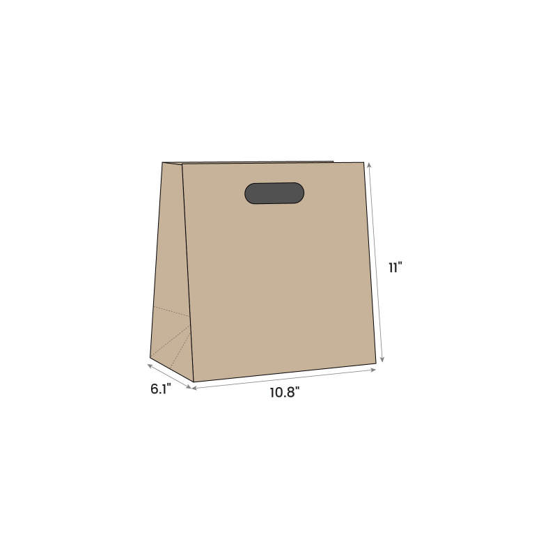 Custom Kraft Die Cut Handle Paper Bag